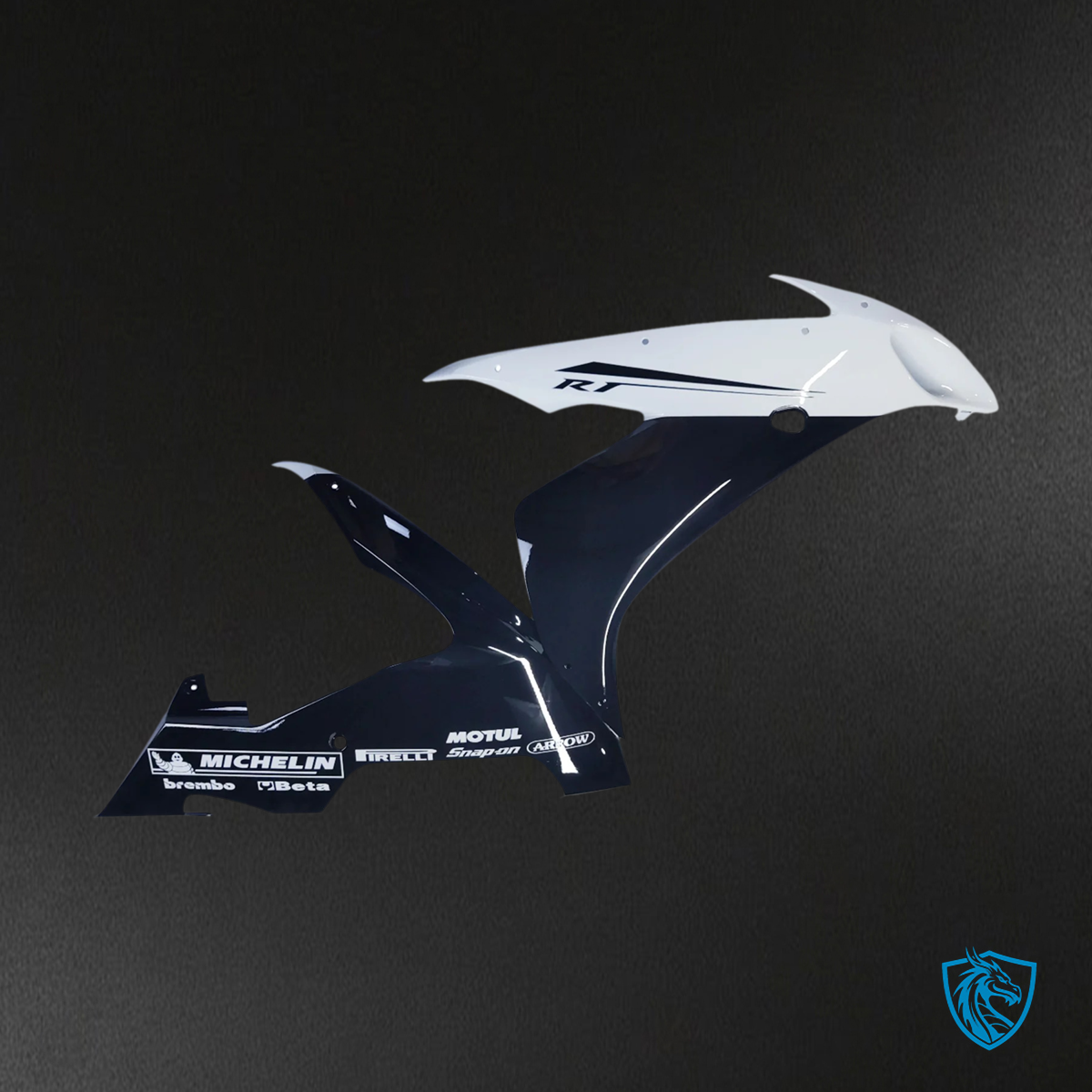 Yamaha YZF-R1 (2004-2006) Black & White Aftermarket Fairing Kit - ABS Bodywork