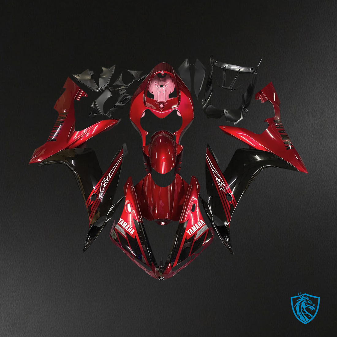 Yamaha YZF-R1 (2004-2006) Red & Black - Custom ABS Fairing Kit