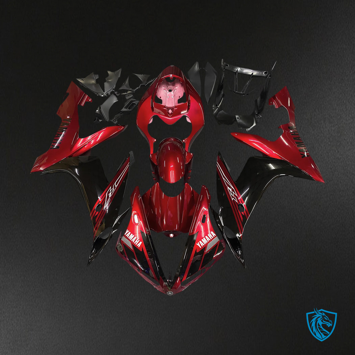 Yamaha YZF-R1 (2004-2006) Red & Black - Custom ABS Fairing Kit