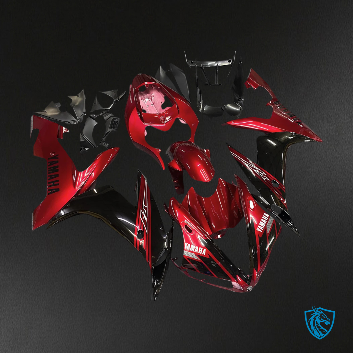 Yamaha YZF-R1 (2004-2006) Red & Black - Custom ABS Fairing Kit