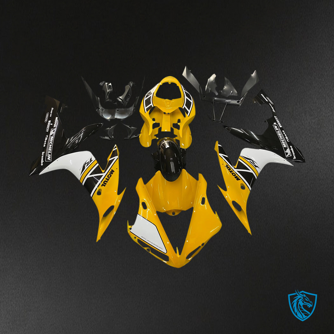 Yamaha YZF-R1 (2004-2006) Yellow & Black - Aftermarket Fairing Kit