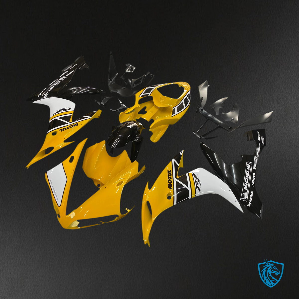 Yamaha YZF-R1 (2004-2006) Yellow & Black - Aftermarket Fairing Kit