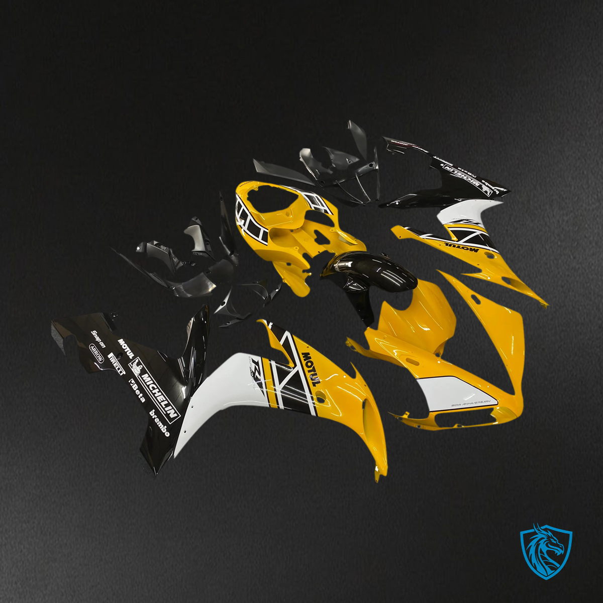 Yamaha YZF-R1 (2004-2006) Yellow & Black - Aftermarket Fairing Kit