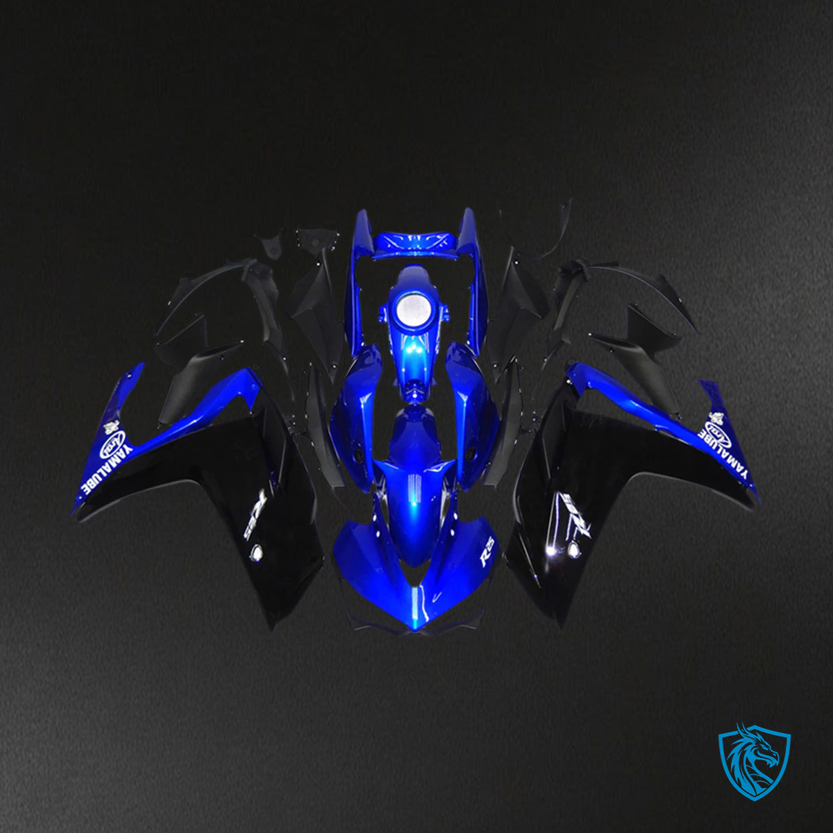 Yamaha YZF-R3 (2014-2018) R25 (2015-2017) Black & Blue Fairing Kit - Aftermarket ABS Bodywork