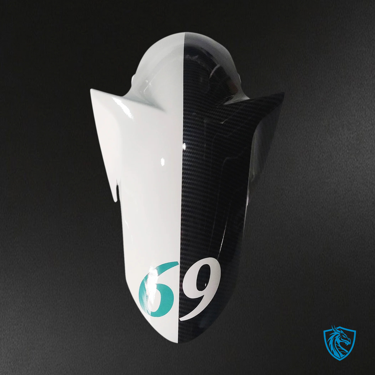 Yamaha YZF-R3 (2014-2018) R25 (2015-2017) White, Blue & Black Carbon Fiber - MERGEment Motorcycle Fairings Kit