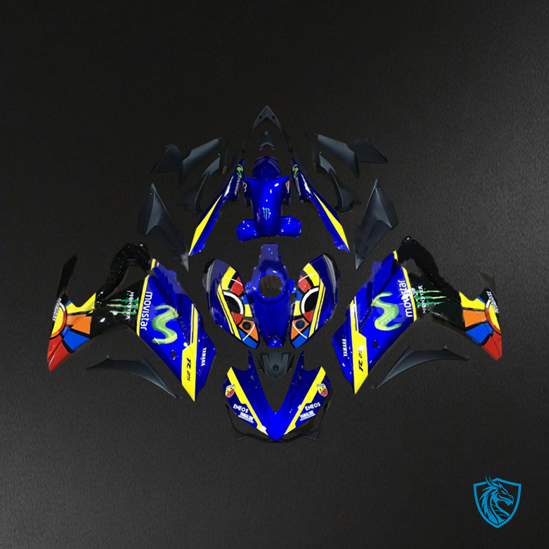 Yamaha YZF-R3 (2014-2018) R25 (2015-2017) Blue & Yellow Style5 Fairing Kit - Aftermarket ABS Bodywork