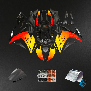 Yamaha YZF-R3 (2014-2018) R25 (2015-2017) Gradient Yellow & Red - Custom ABS Fairing Set