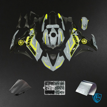 Yamaha YZF-R3 (2014-2018) R25 (2015-2017) Gray & Yellow - MERGEment Motorcycle Fairings Kit