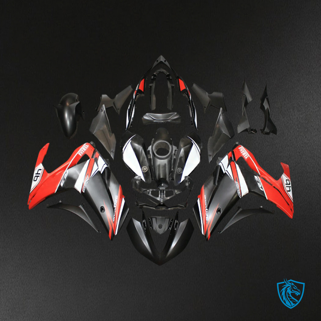 Yamaha YZF-R3 (2014-2018) R25 (2015-2017) Matte Red & Black Fairing Kit | ABS Bodywork