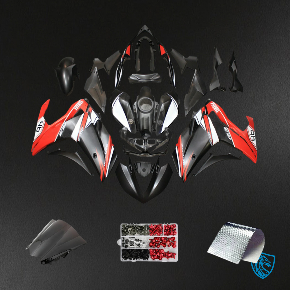 Yamaha YZF-R3 (2014-2018) R25 (2015-2017) Matte Red & Black Fairing Kit | ABS Bodywork