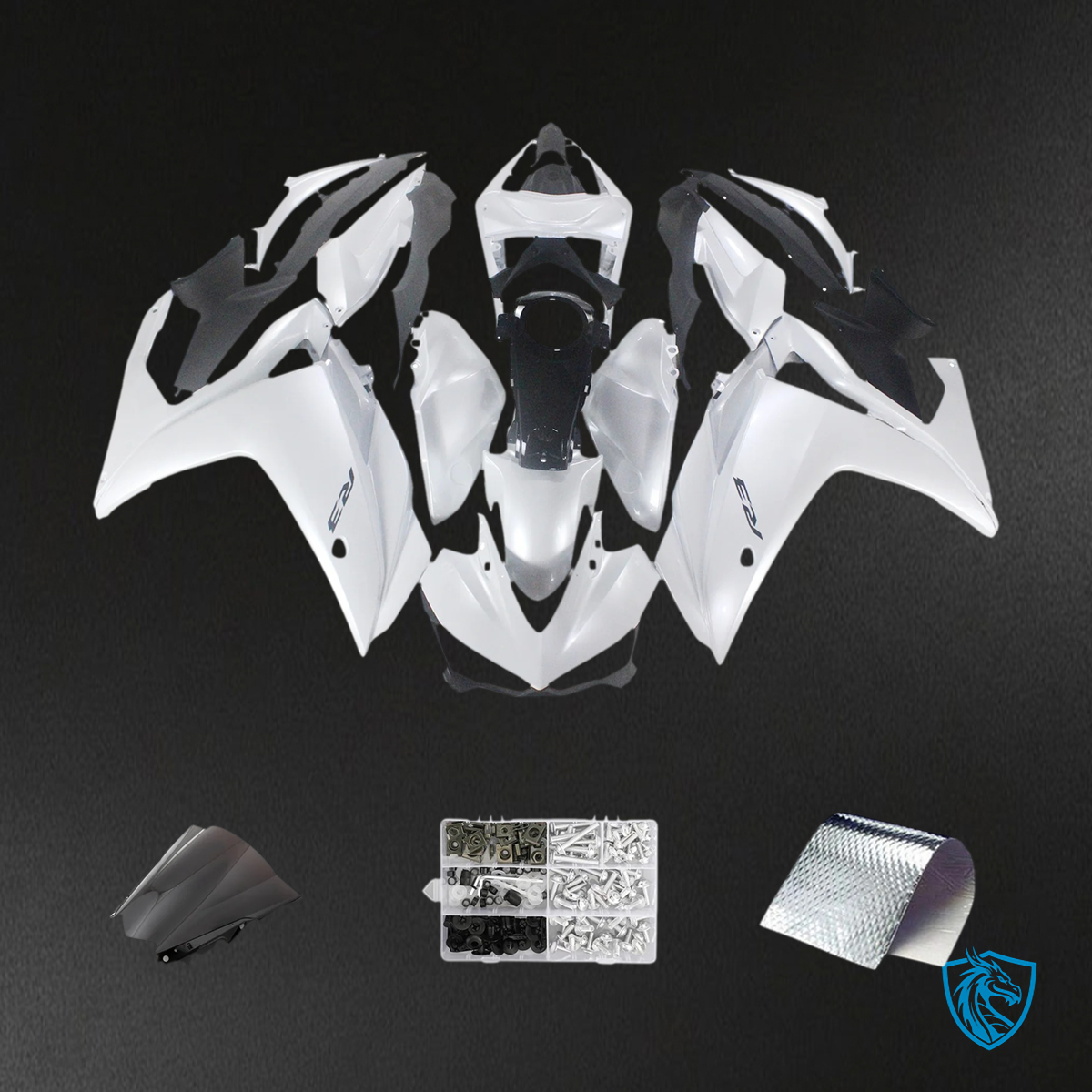 Yamaha YZF-R3 (2014-2018) R25 (2015-2017) Pearl White - MERGEment Motorcycle Fairings Kit