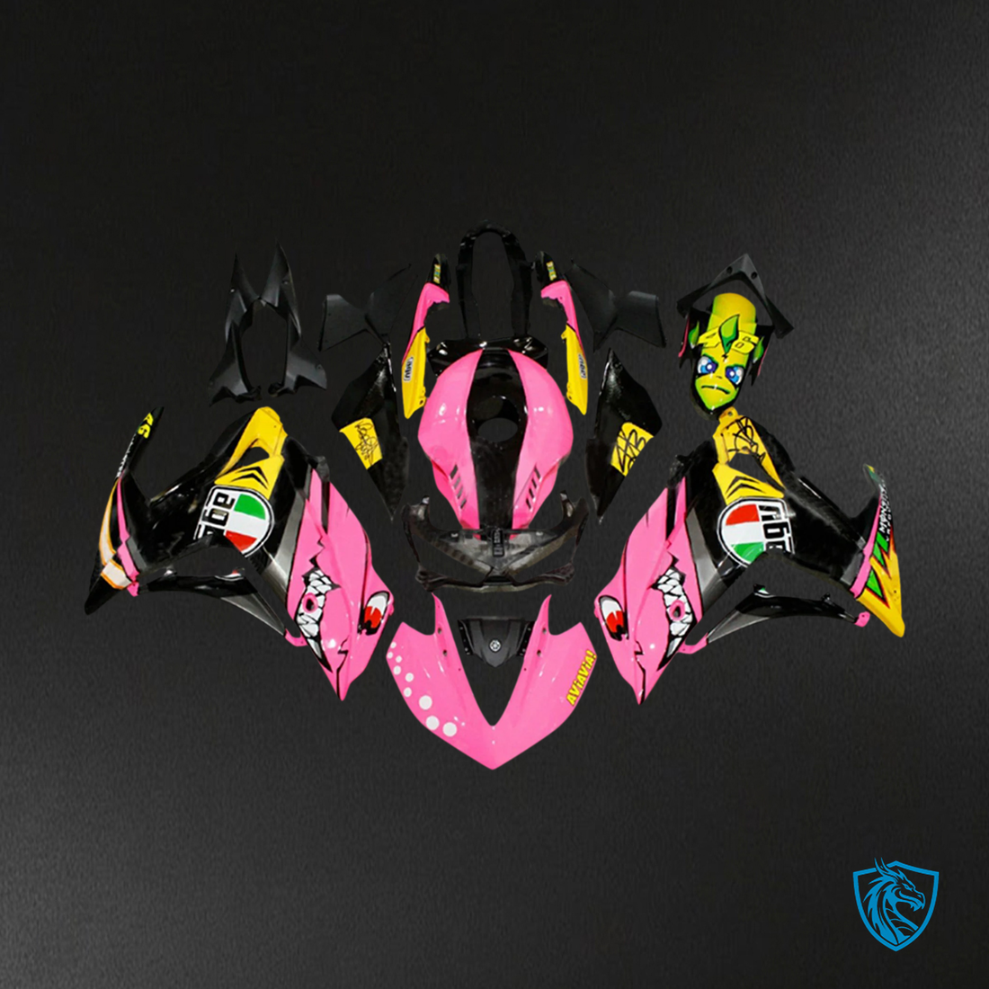 Yamaha YZF-R3 (2014-2018) R25 (2015-2017) Pink & Yellow Fairing Kit | ABS Bodywork