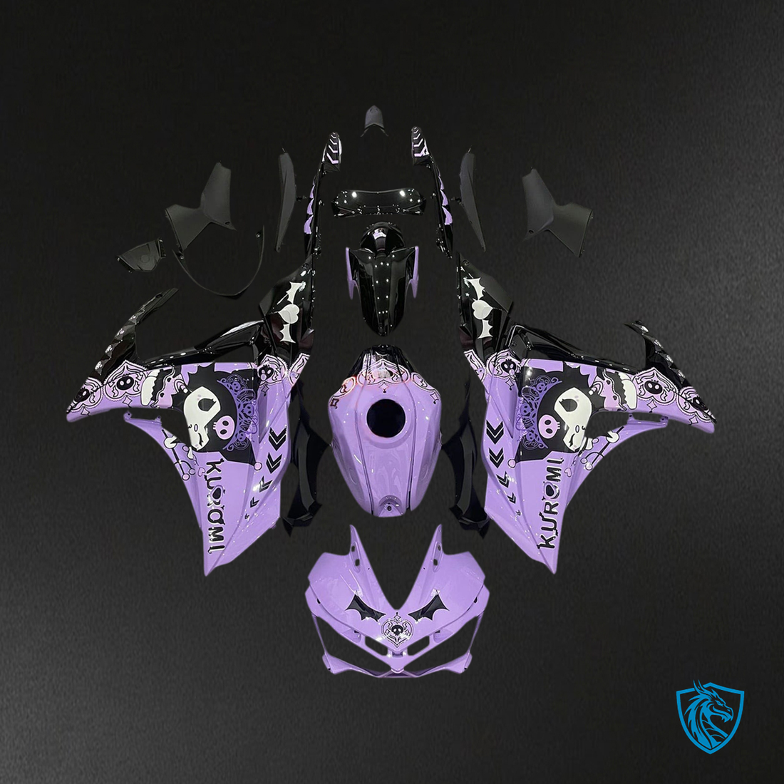 Yamaha YZF-R3 (2014-2018) R25 (2015-2017) Purple & Black - MERGEment Motorcycle Fairings Kit
