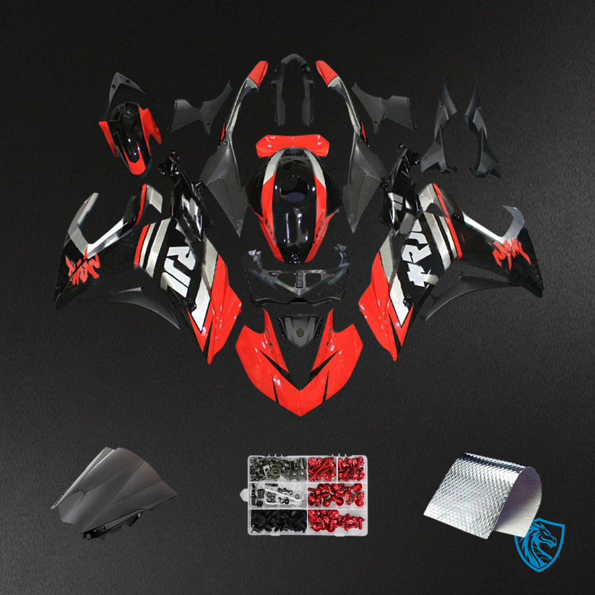 Yamaha YZF-R3 (2014-2018) R25 (2015-2017) Red & Black - Custom ABS Fairing Set