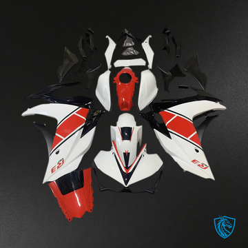 Yamaha YZF-R3 (2014-2018) R25 (2015-2017) White & Red Style1 Fairing Kit | ABS Bodywork