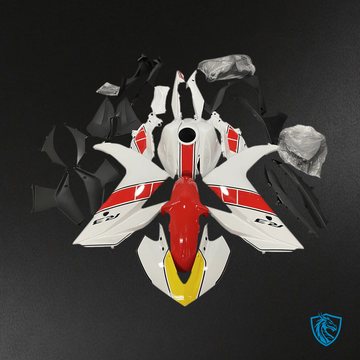 Yamaha YZF-R3 (2014-2018) R25 (2015-2017) White & Red Style2 Fairing Kit - Aftermarket ABS Bodywork