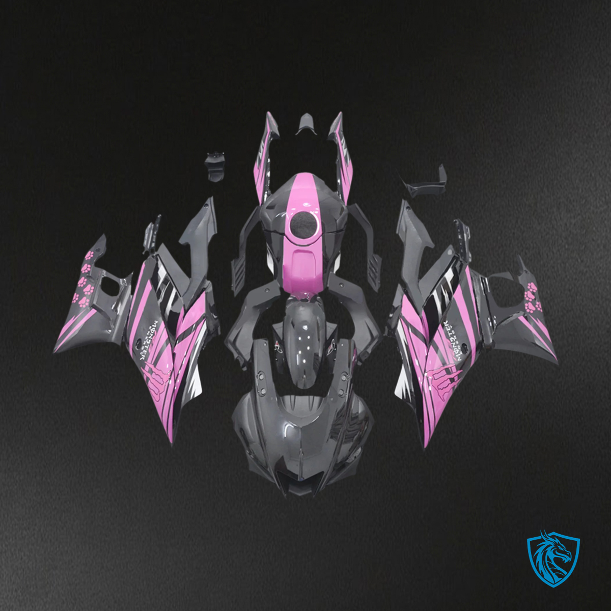 Yamaha YZF-R3 R25 (2019-2021) Black & Pink Fairing Kit | ABS Bodywork