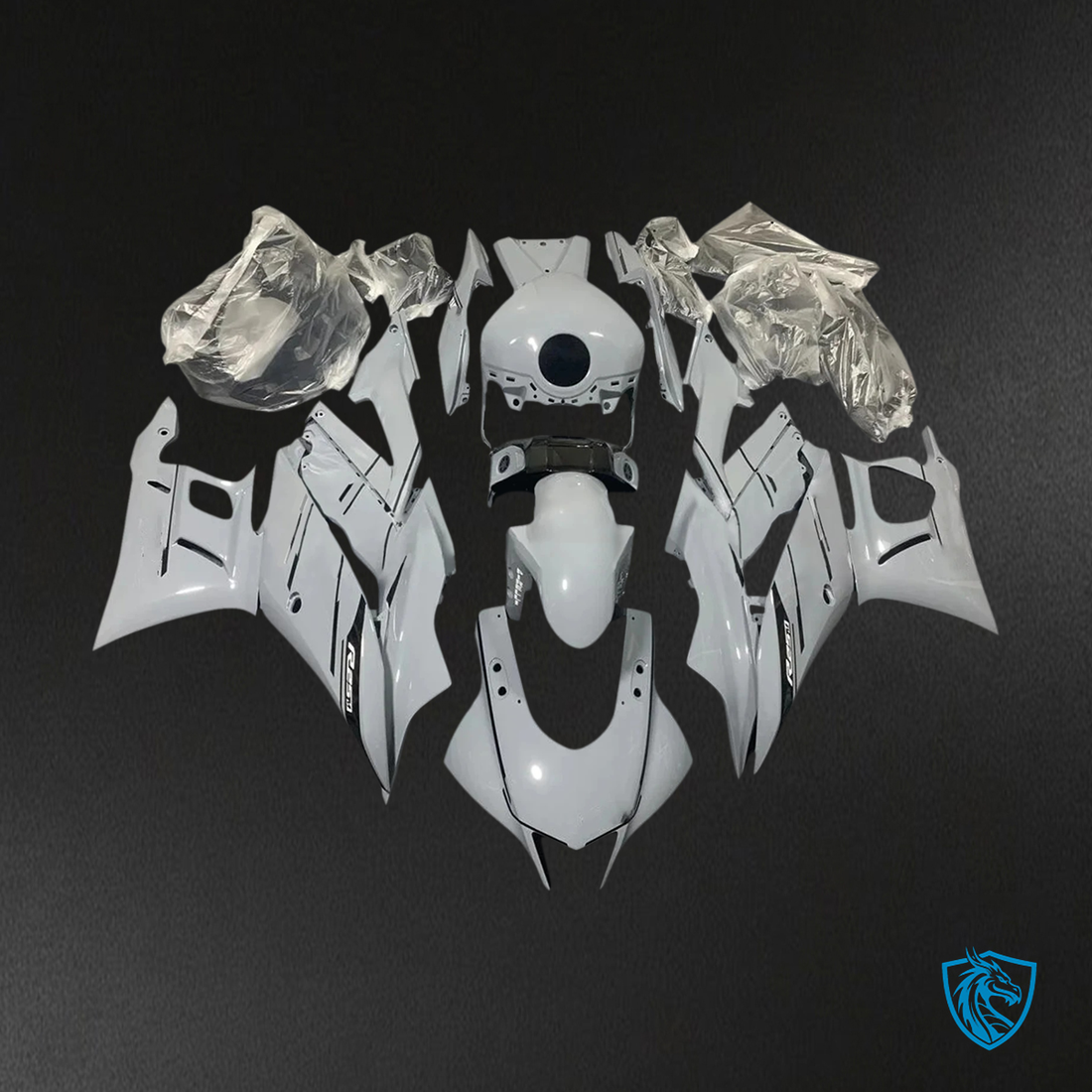 Yamaha YZF-R3 R25 (2019-2021) Black & White Fairing Kit | ABS Bodywork