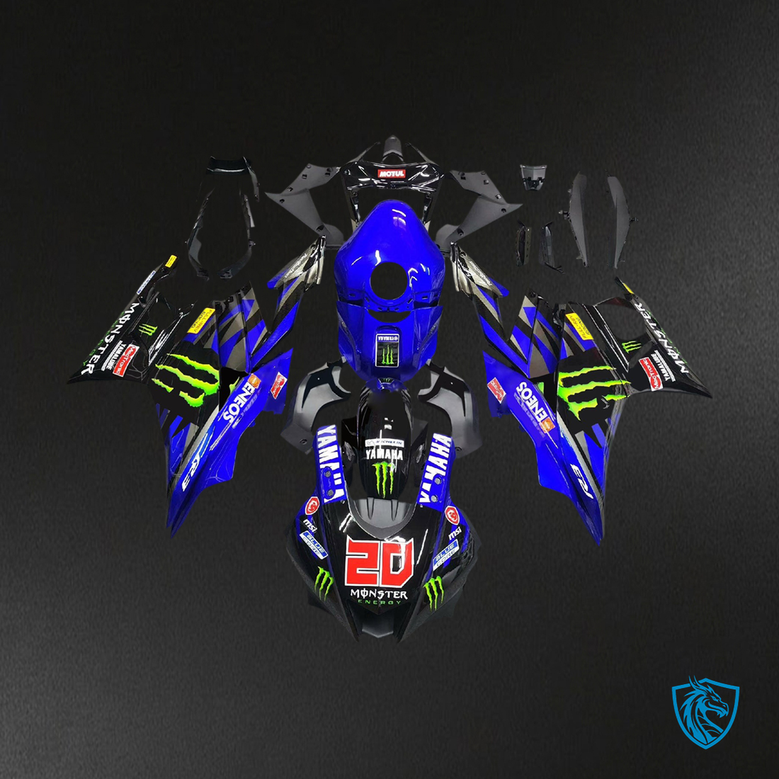 Yamaha YZF-R3 R25 (2019-2021) Blue & Black - MERGEment Motorcycle Fairings Kit