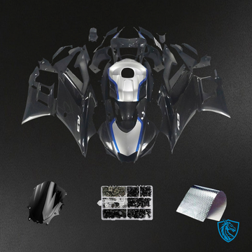 Yamaha YZF-R3 R25 (2019-2021) Carbon Fiber Black & Silver - MERGEment Motorcycle Fairings Kit