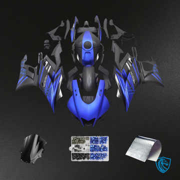 Yamaha YZF-R3 R25 (2019-2021) Matte Blue & Black Fairing Kit - Aftermarket ABS Bodywork