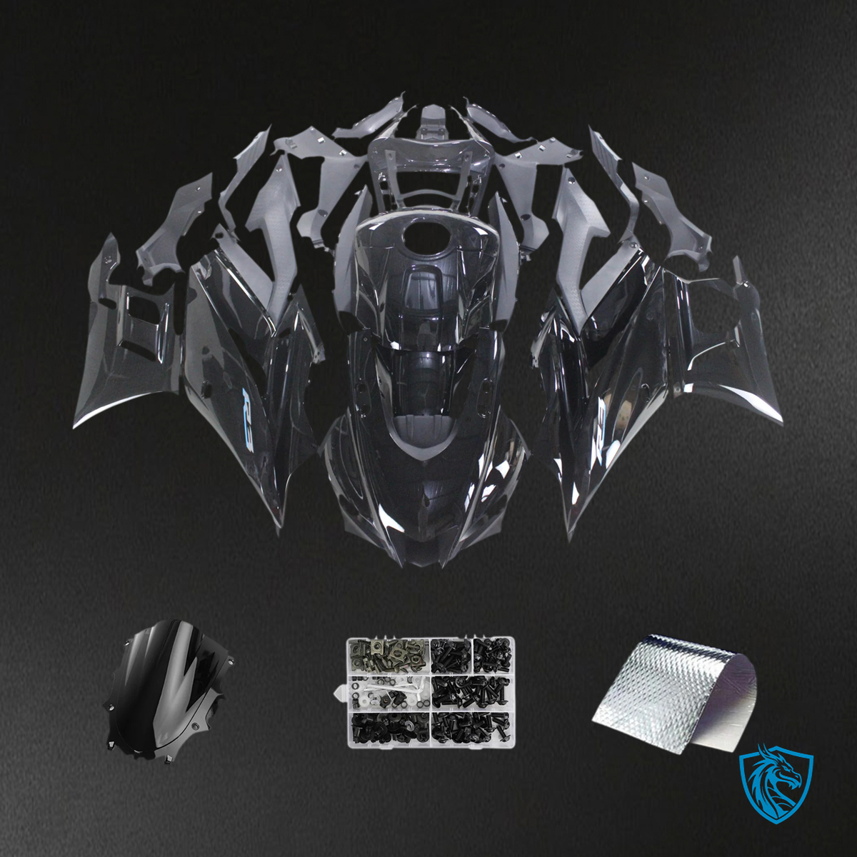 Yamaha YZF-R3 R25 (2022-2024) Black - Custom ABS Fairing Set