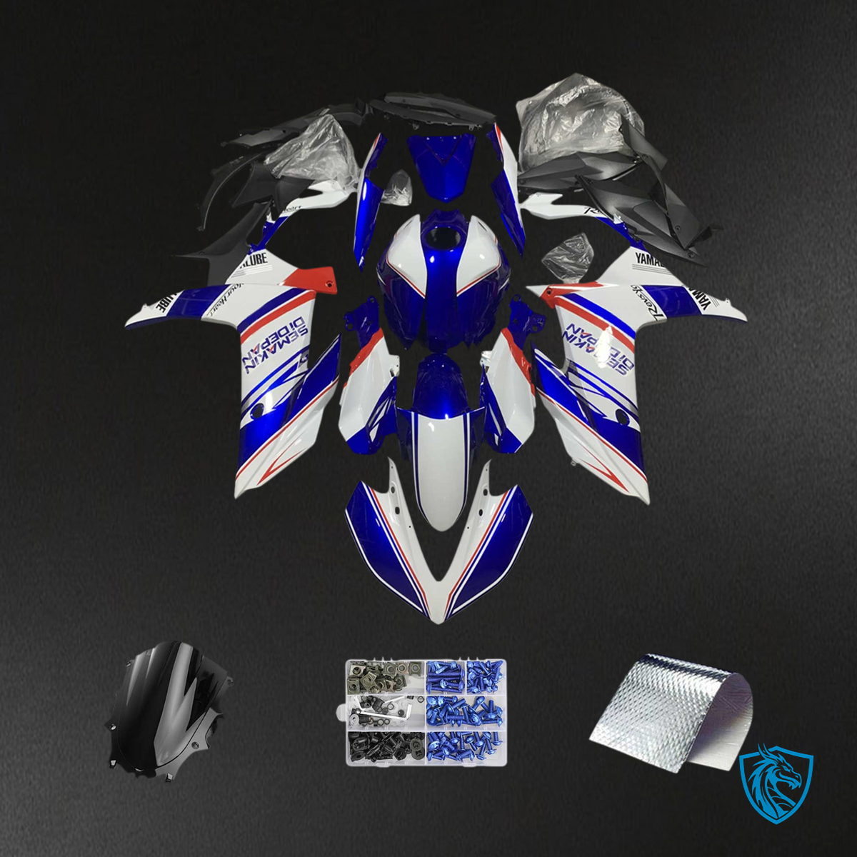 Yamaha YZF-R3 R25 (2022-2024) Blue Style7 Fairing Kit - Aftermarket ABS Bodywork