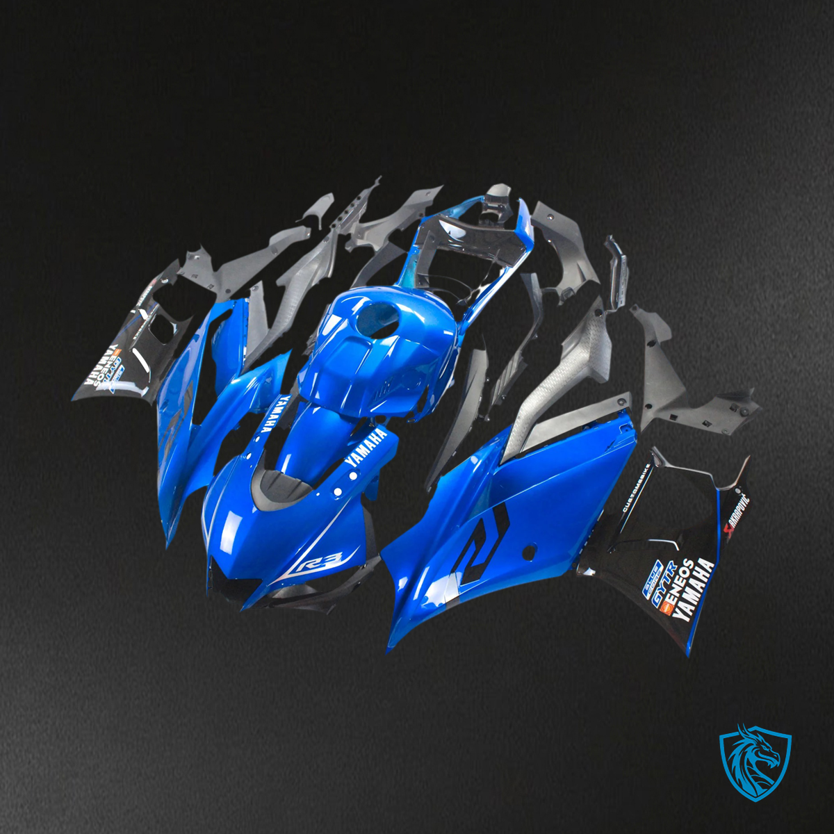 Yamaha YZF-R3 R25 (2022-2024) Blue Style8 - MERGEment Motorcycle Fairings Kit