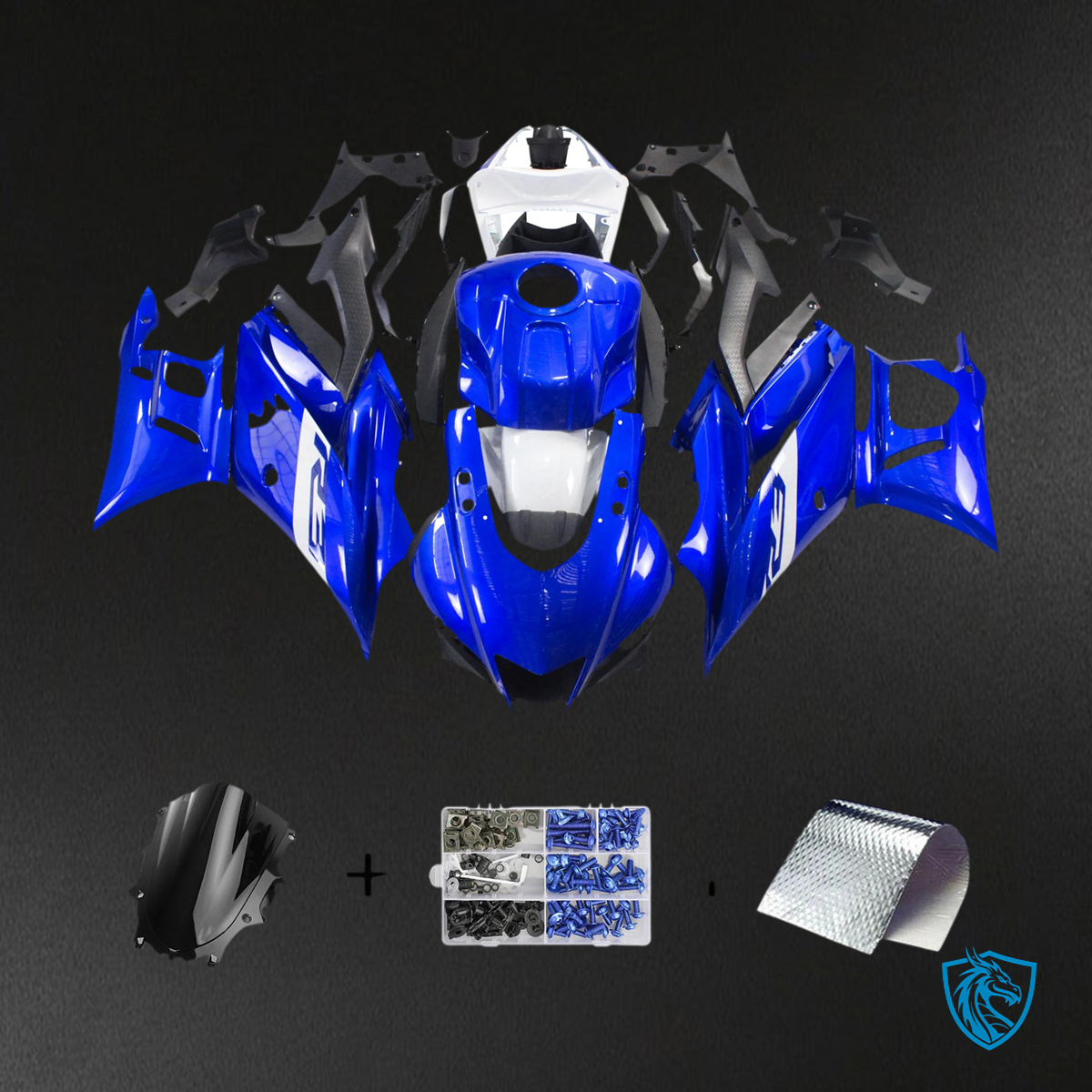 Yamaha YZF-R3 R25 (2022-2024) Blue Style9 - Custom ABS Fairing Set