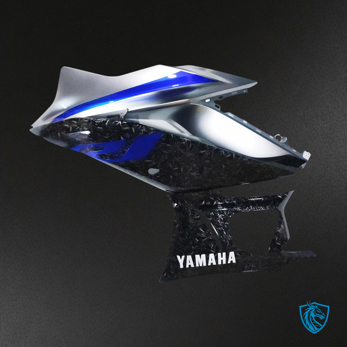 Yamaha YZF-R3 R25 (2022-2024) Blue & Marble Carbon fiber - MERGEment Motorcycle Fairings Kit