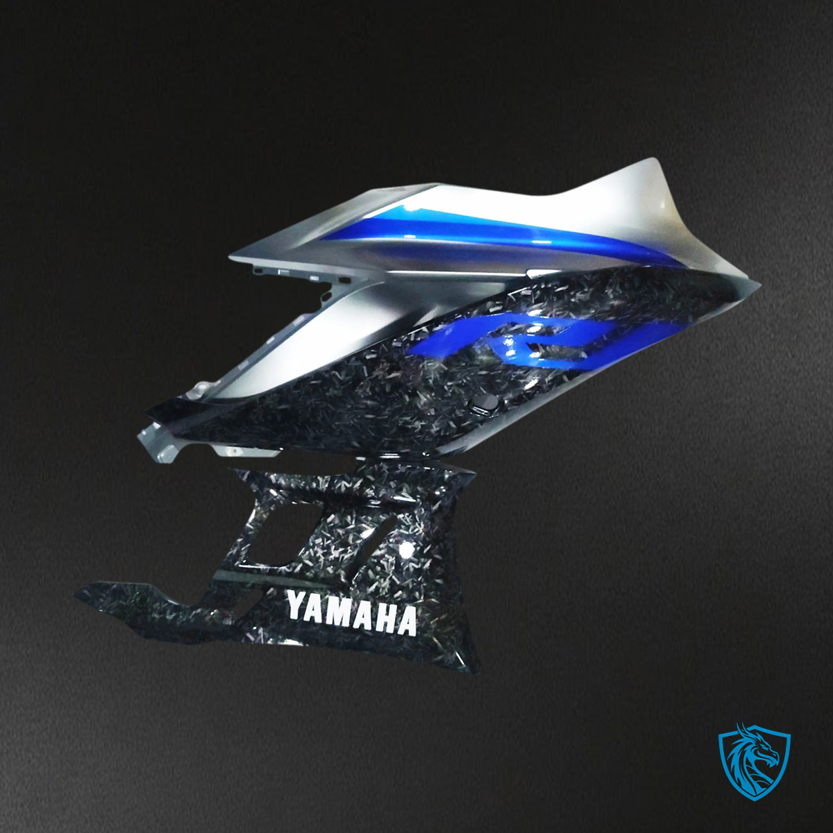 Yamaha YZF-R3 R25 (2022-2024) Blue & Marble Carbon fiber - MERGEment Motorcycle Fairings Kit
