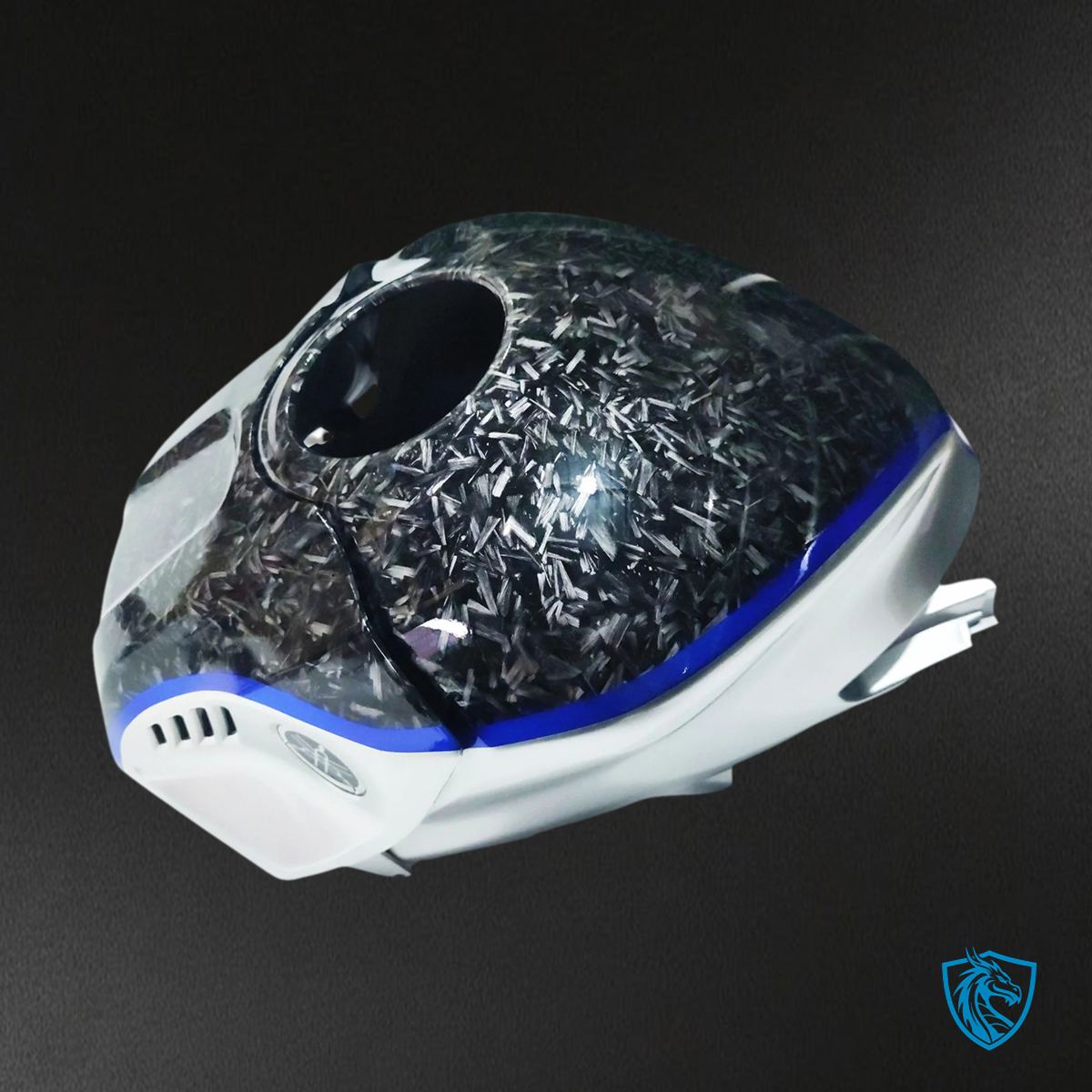 Yamaha YZF-R3 R25 (2022-2024) Blue & Marble Carbon fiber - MERGEment Motorcycle Fairings Kit