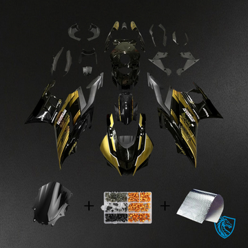 Yamaha YZF-R3 R25 (2022-2024) Gold & Black - MERGEment Motorcycle Fairings Kit