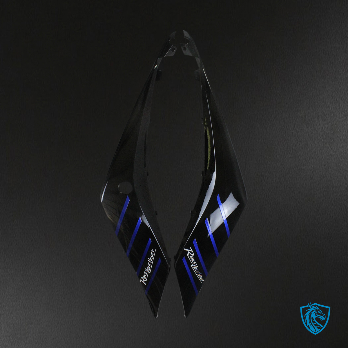 Yamaha YZF-R3 R25 (2022-2024) black, blue & green Monster Style2 - MERGEment Motorcycle Fairings Kit