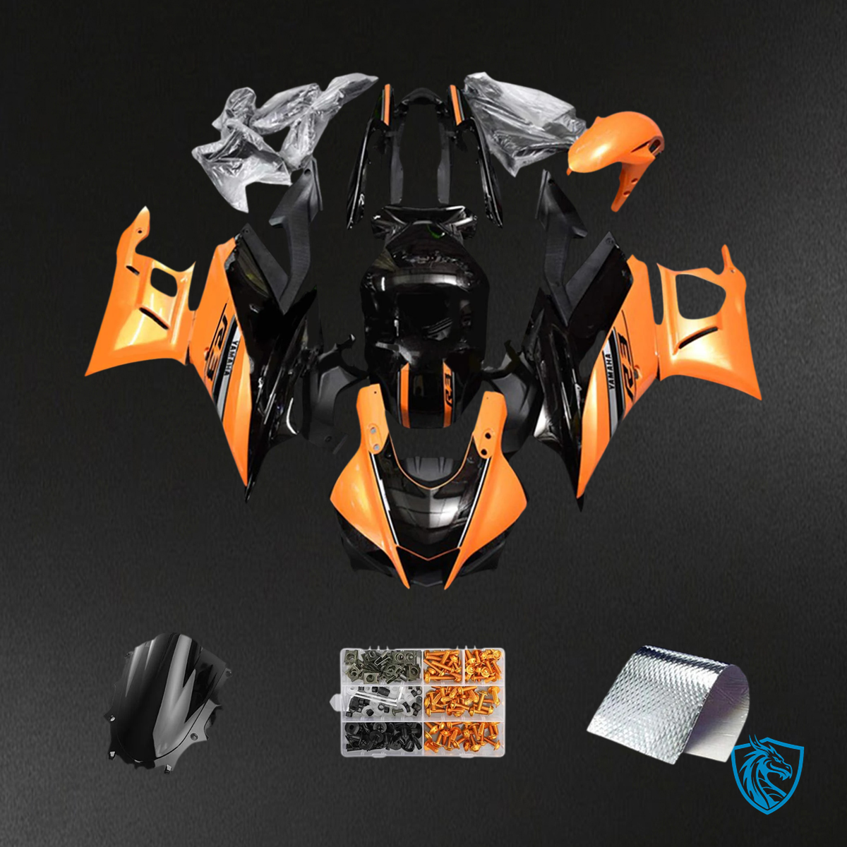Yamaha YZF-R3 R25 (2022-2024) Orange Fairing Kit | ABS Bodywork