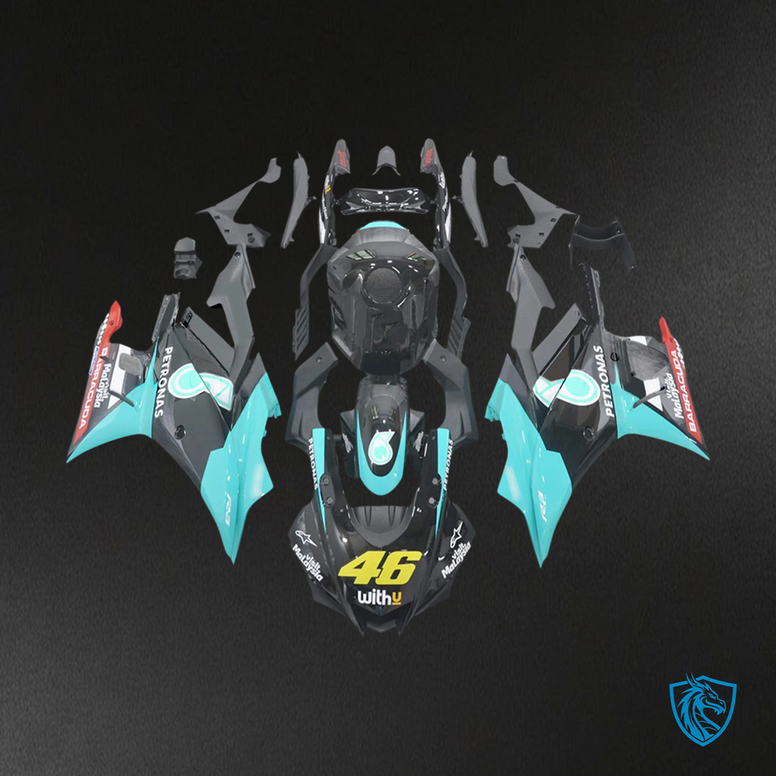 Yamaha YZF-R3 R25 (2022-2024) Black & Blue Petronas - MERGEment Motorcycle Fairings Kit