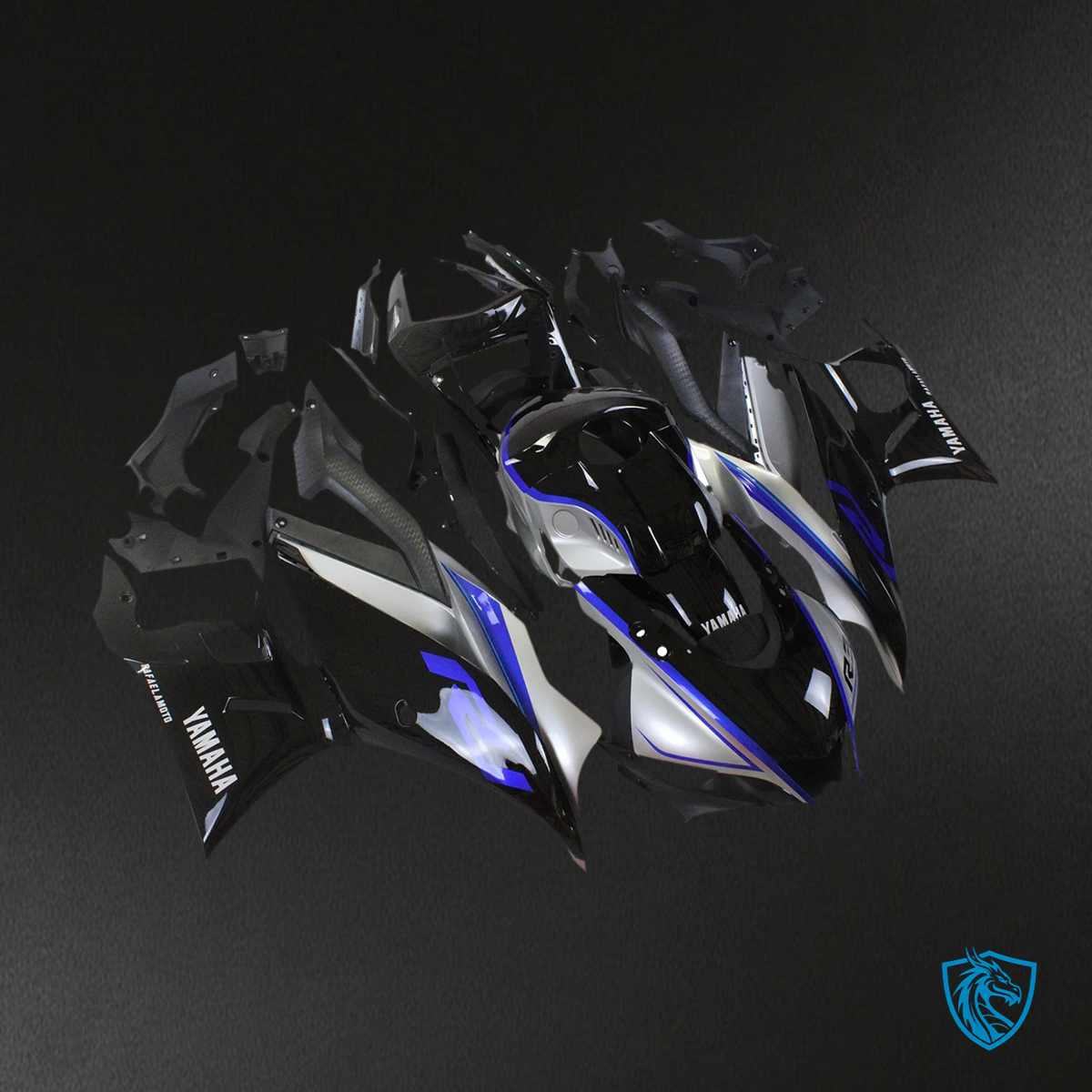 Yamaha YZF-R3 R25 (2022-2024) Sliver & Black Fairing Kit | ABS Bodywork