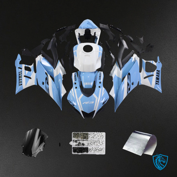 Yamaha YZF-R3 R25 (2022-2024) White & Blue Style2 - MERGEment Motorcycle Fairings Kit