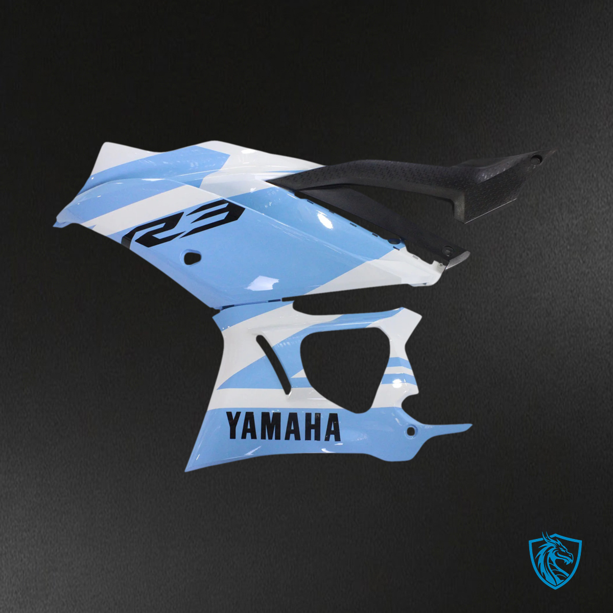 Yamaha YZF-R3 R25 (2022-2024) White & Blue Style2 - MERGEment Motorcycle Fairings Kit