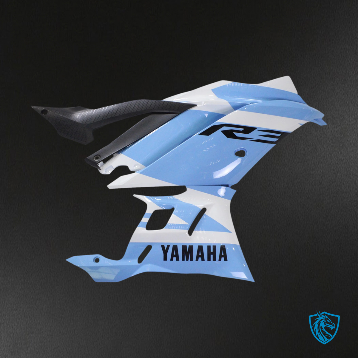Yamaha YZF-R3 R25 (2022-2024) White & Blue Style2 - MERGEment Motorcycle Fairings Kit