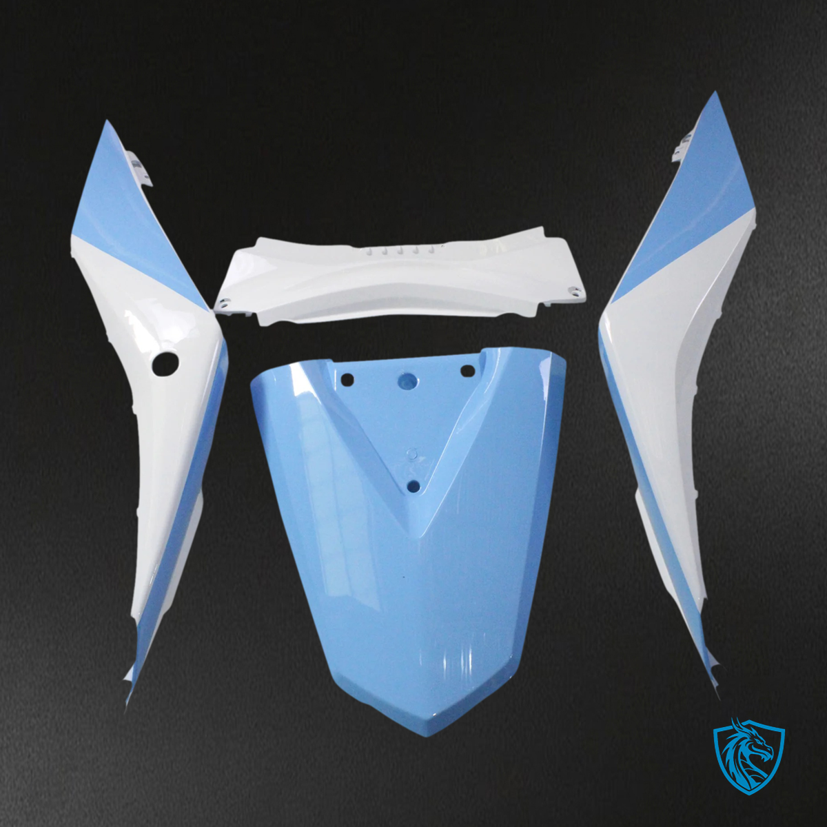 Yamaha YZF-R3 R25 (2022-2024) White & Blue Style2 - MERGEment Motorcycle Fairings Kit