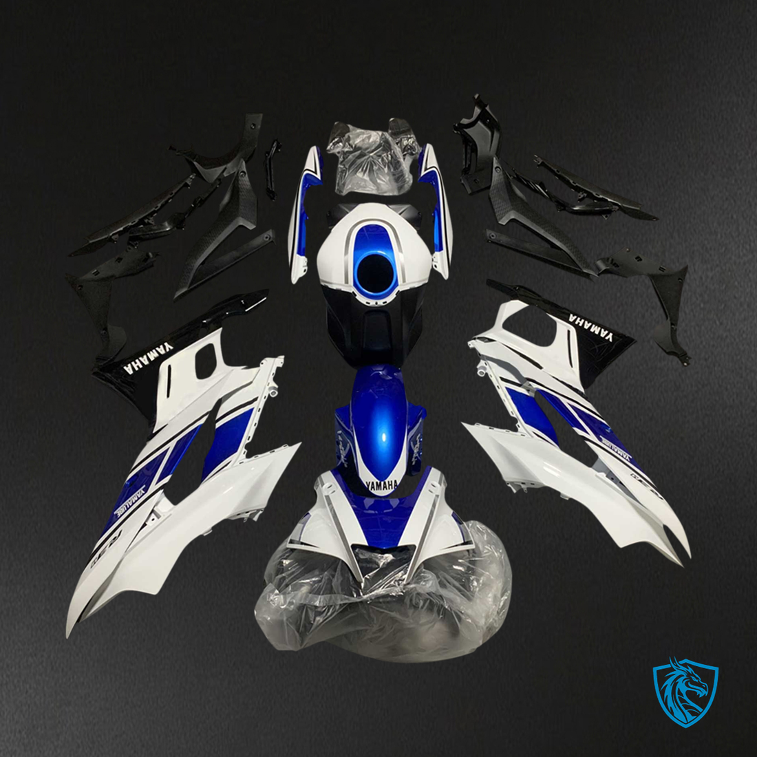 Yamaha YZF-R3 R25 (2022-2024) White & Blue Style4 Fairing Kit | ABS Bodywork