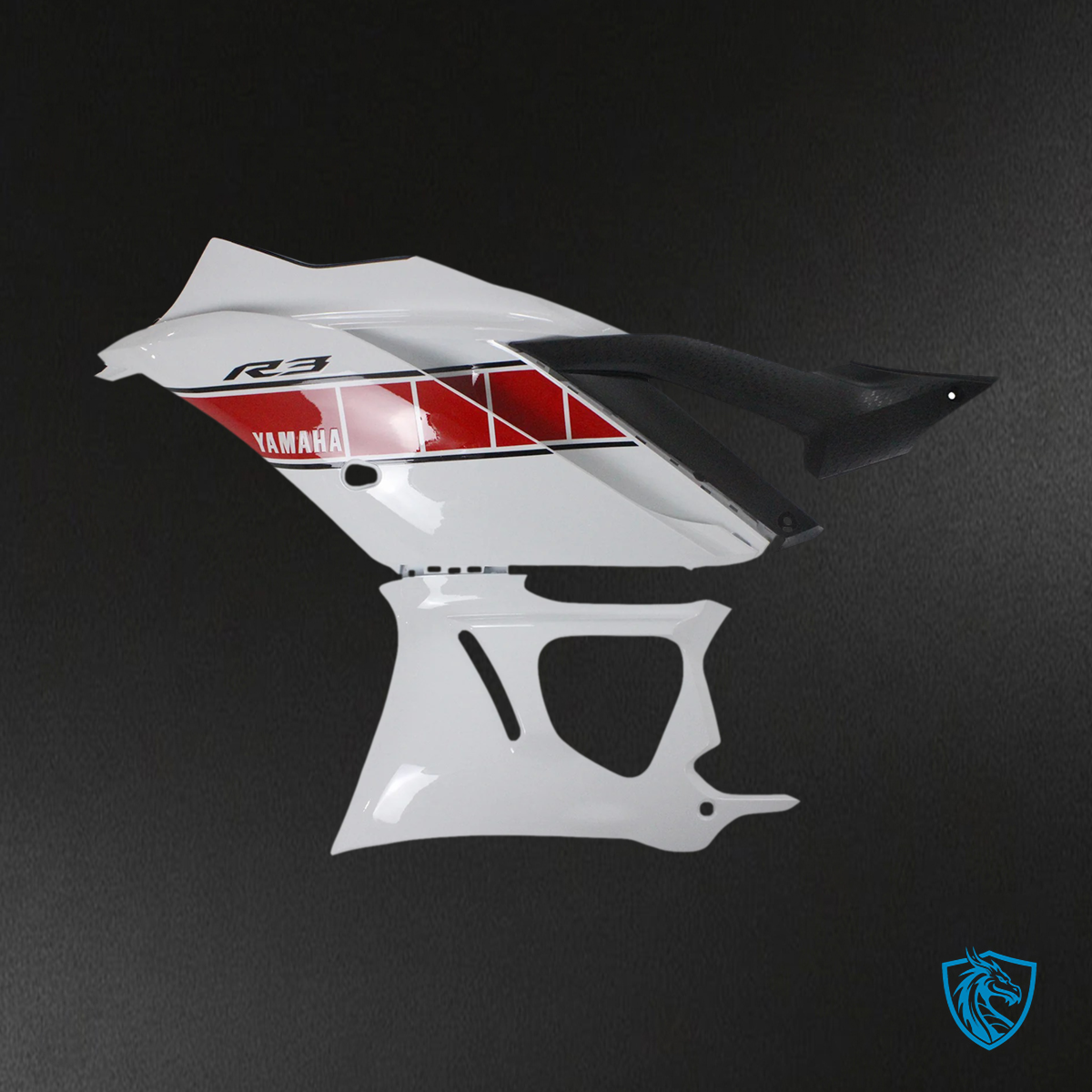 Yamaha YZF-R3 R25 (2022-2024) White & Red Fairing Kit - Aftermarket ABS Bodywork