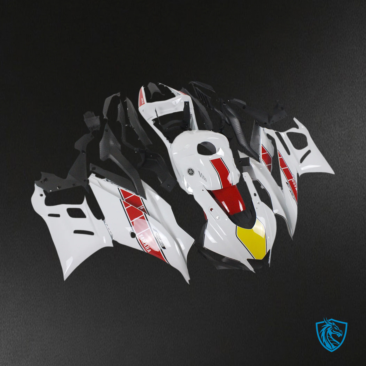 Yamaha YZF-R3 R25 (2022-2024) White & Red Fairing Kit - Aftermarket ABS Bodywork