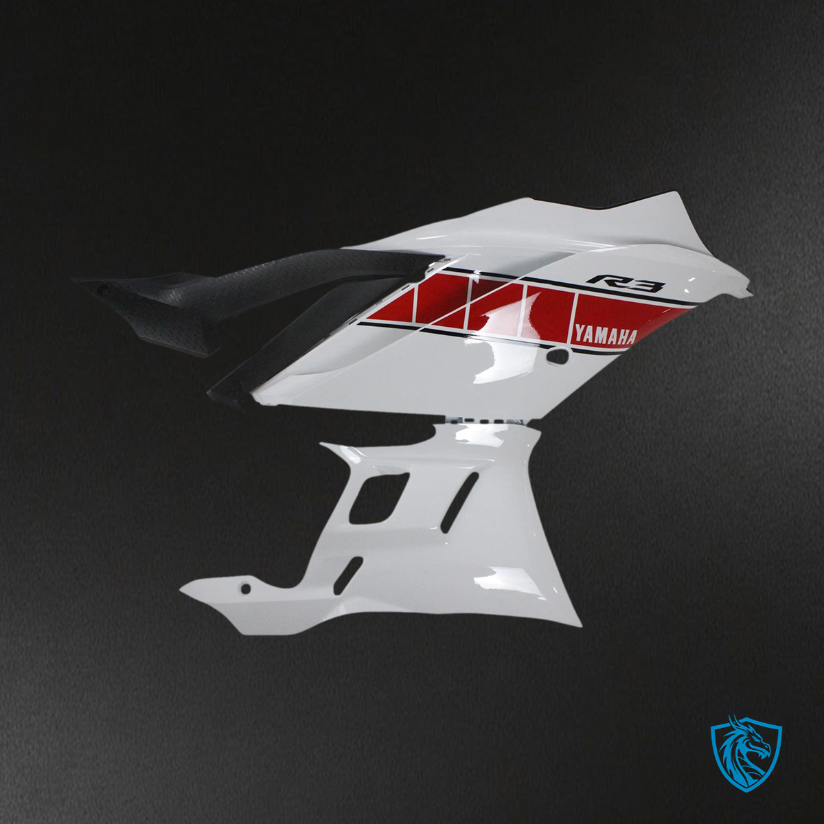Yamaha YZF-R3 R25 (2022-2024) White & Red Fairing Kit - Aftermarket ABS Bodywork