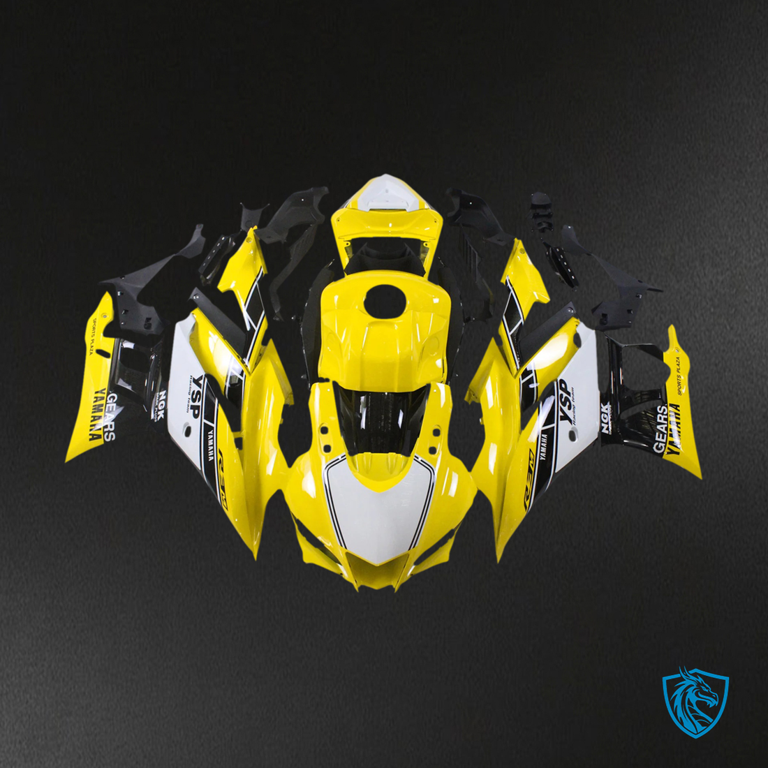 Yamaha YZF-R3 R25 (2022-2024) Yellow & White Fairing Kit | ABS Bodywork