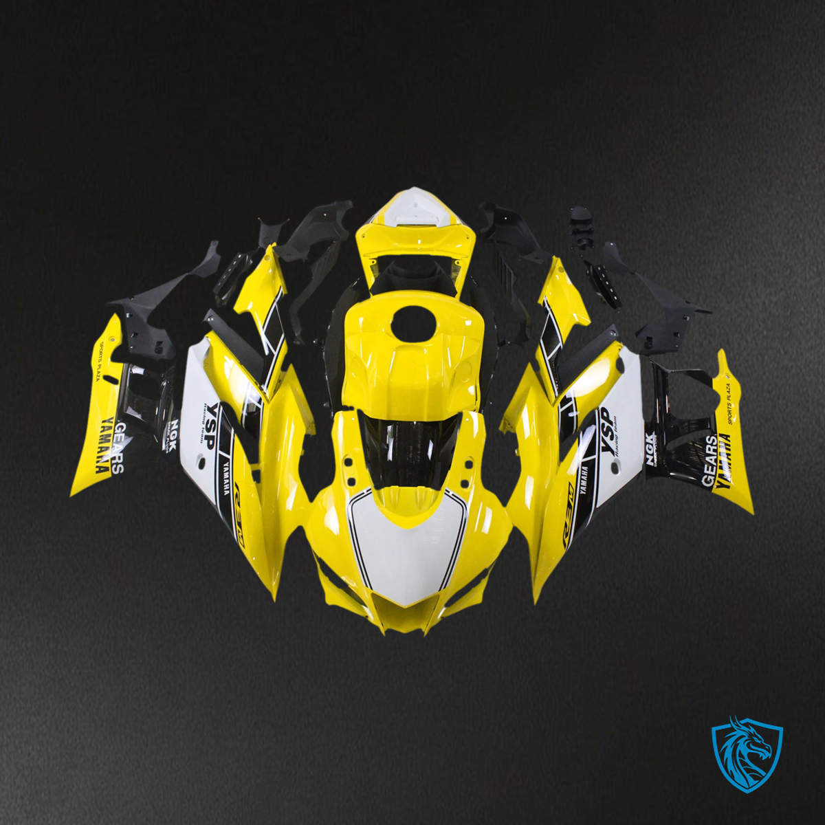 Yamaha YZF-R3 R25 (2022-2024) Yellow & White Fairing Kit | ABS Bodywork