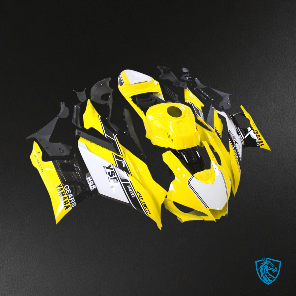 Yamaha YZF-R3 R25 (2022-2024) Yellow & White Fairing Kit | ABS Bodywork
