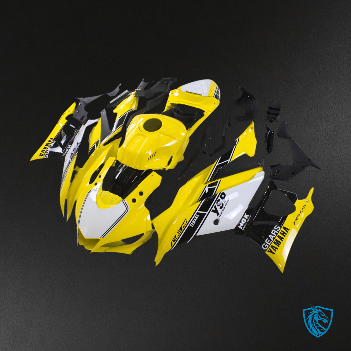 Yamaha YZF-R3 R25 (2022-2024) Yellow & White Fairing Kit | ABS Bodywork