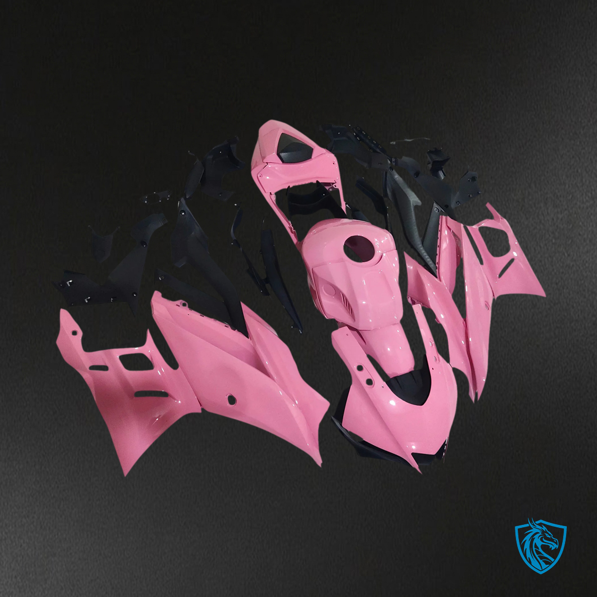 Yamaha YZF-R3 & R25 (2022-2024) Black & Pink Fairing Kit - Aftermarket ABS Bodywork